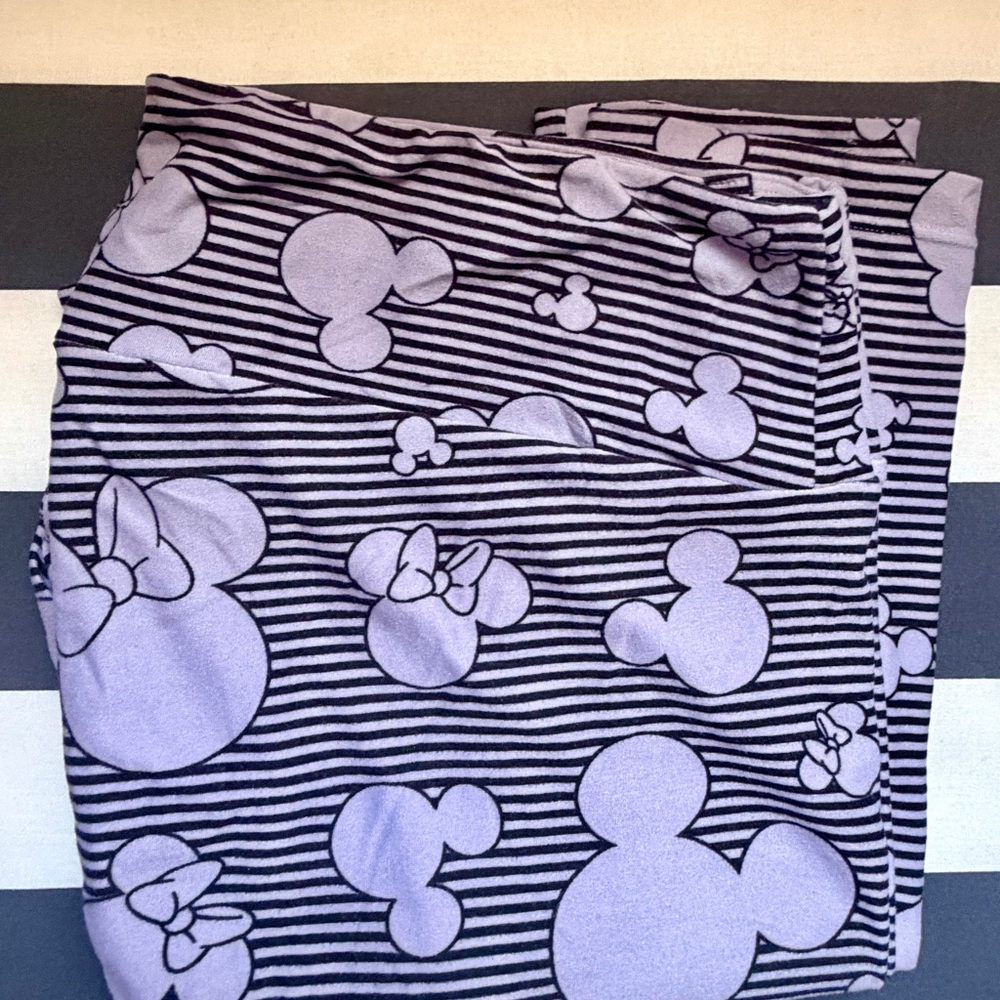 LuLaRoe x Disney Mickey Mouse Leggings in T/C Set of 2